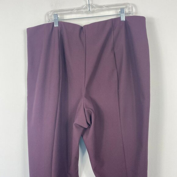 NWT VINCE Pants Plus Size Maroon Burgundy Purple Pull On Career Pants XXXL 3X - Picture 8 of 16